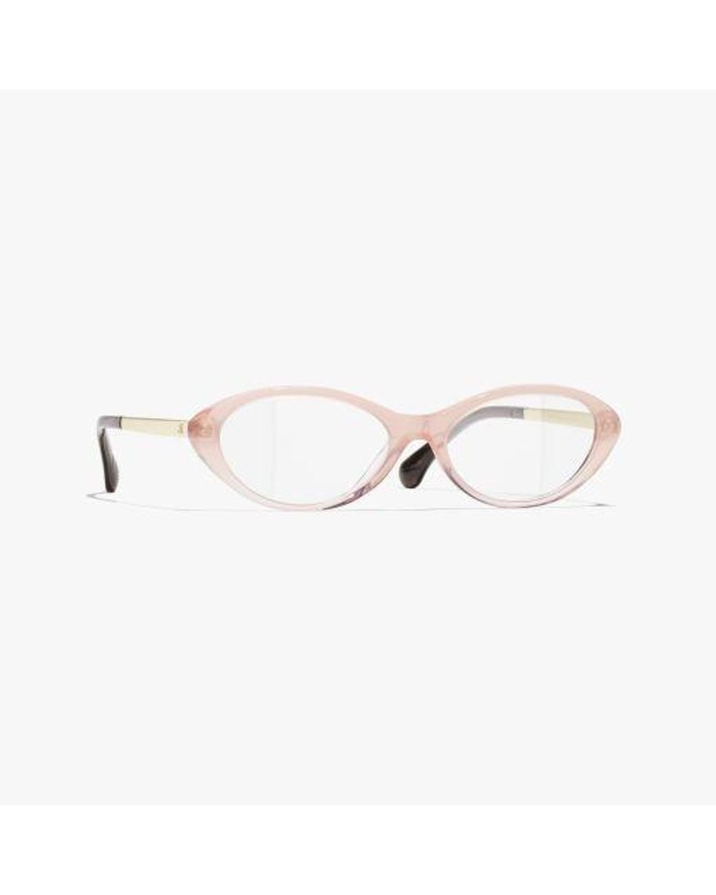 Chanel Pink Oval Eyeglasses