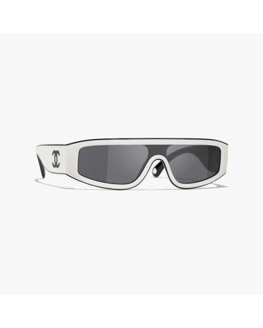 Chanel Gray Shield Sunglasses