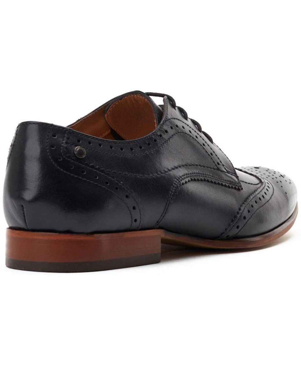 Base London Black Barbera Lace Up Brogues for men