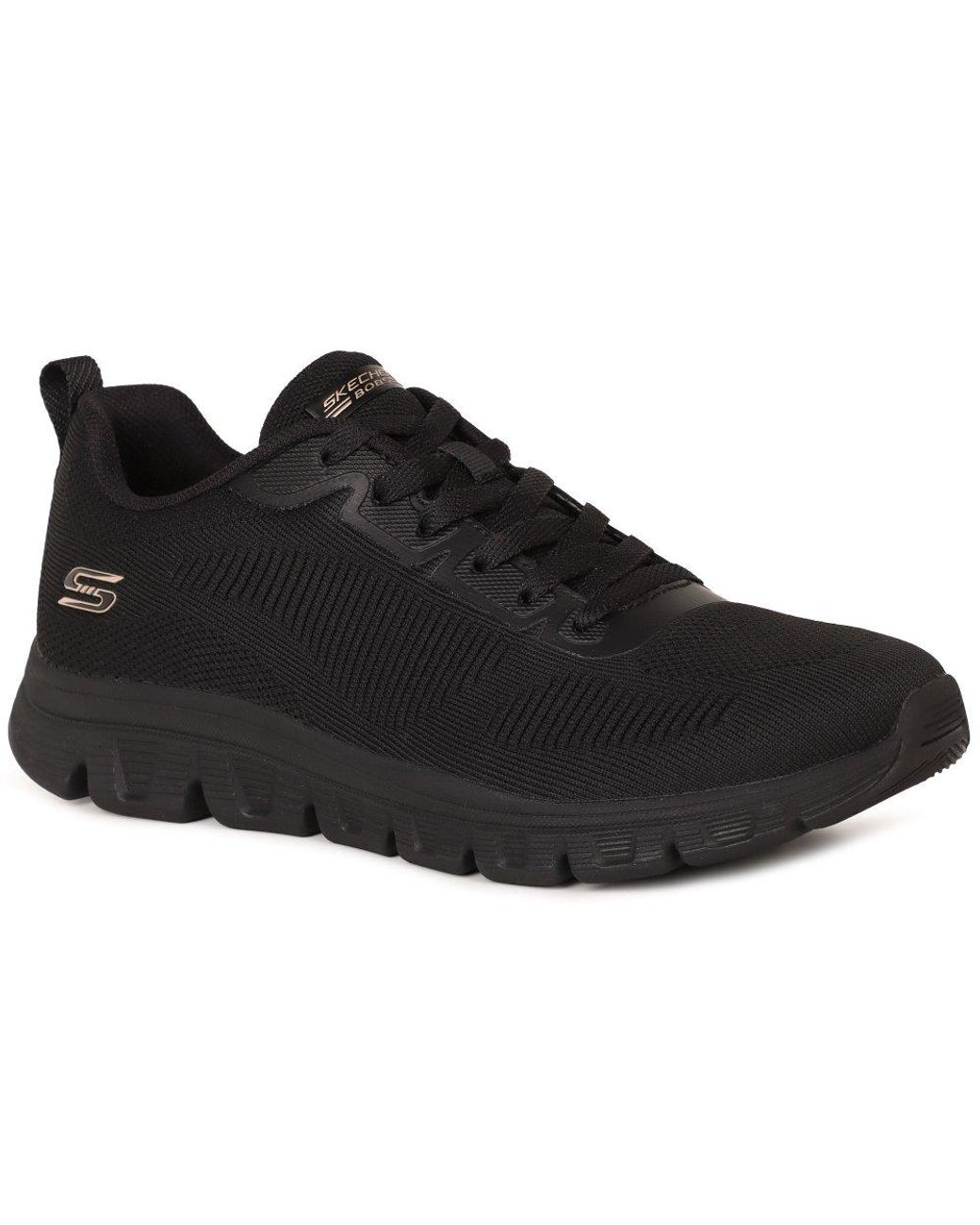 Skechers Black Bob Sport B Lite Lace Trainers