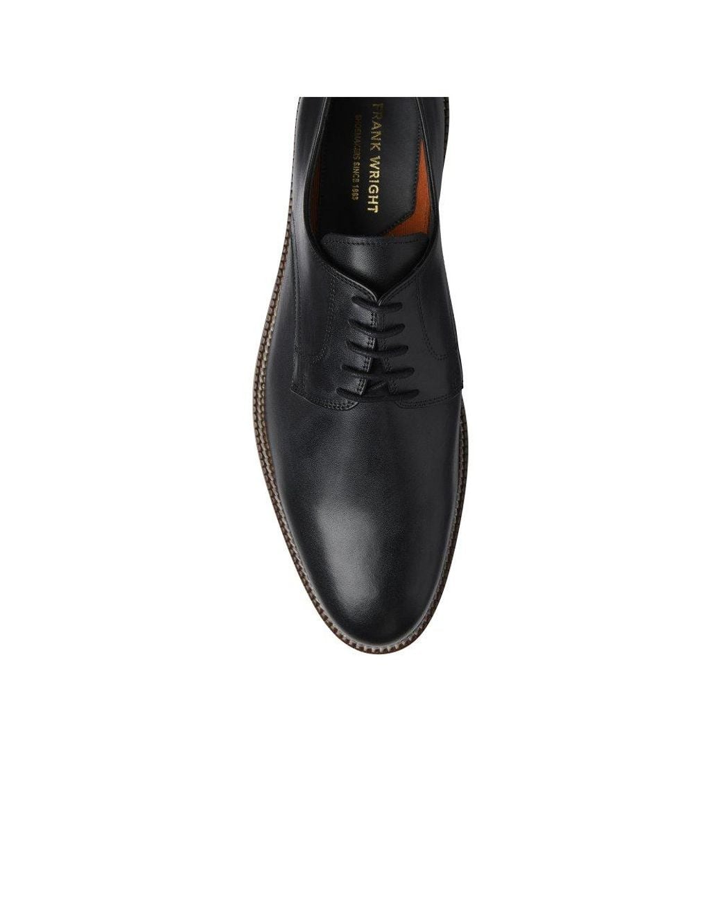 Frank Wright Black Chambers Derby Shoes for men