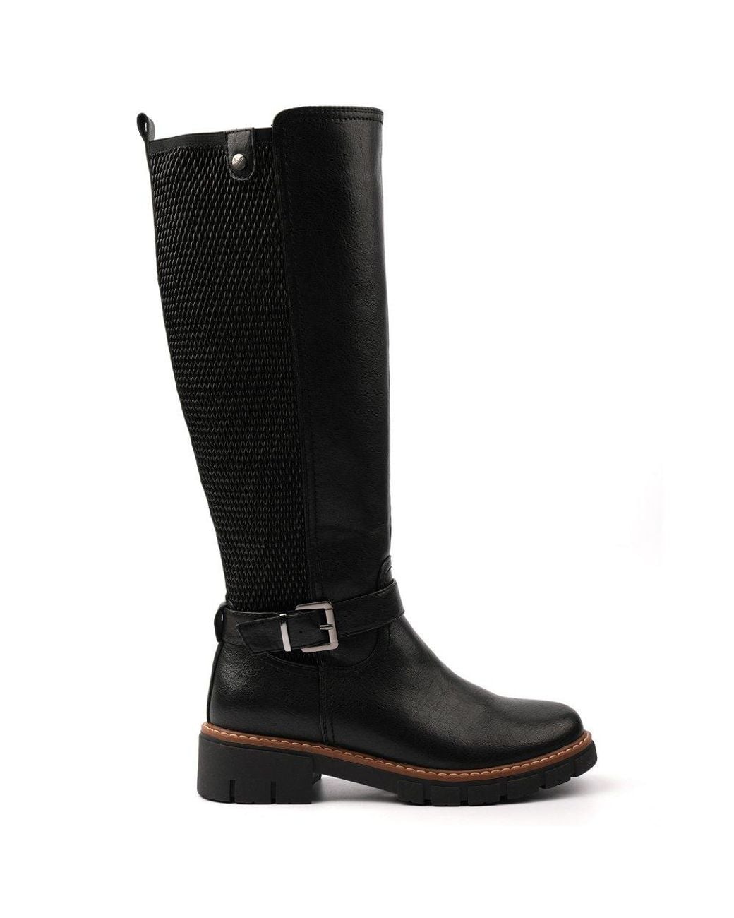 Lunar Black Diana Knee High Boots