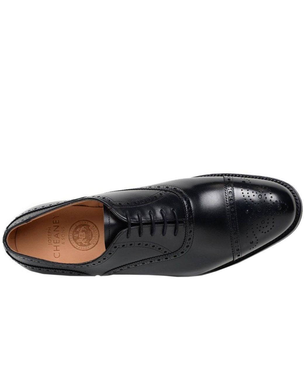 Cheaney Black Wilfred Formal Oxford Brogues for men