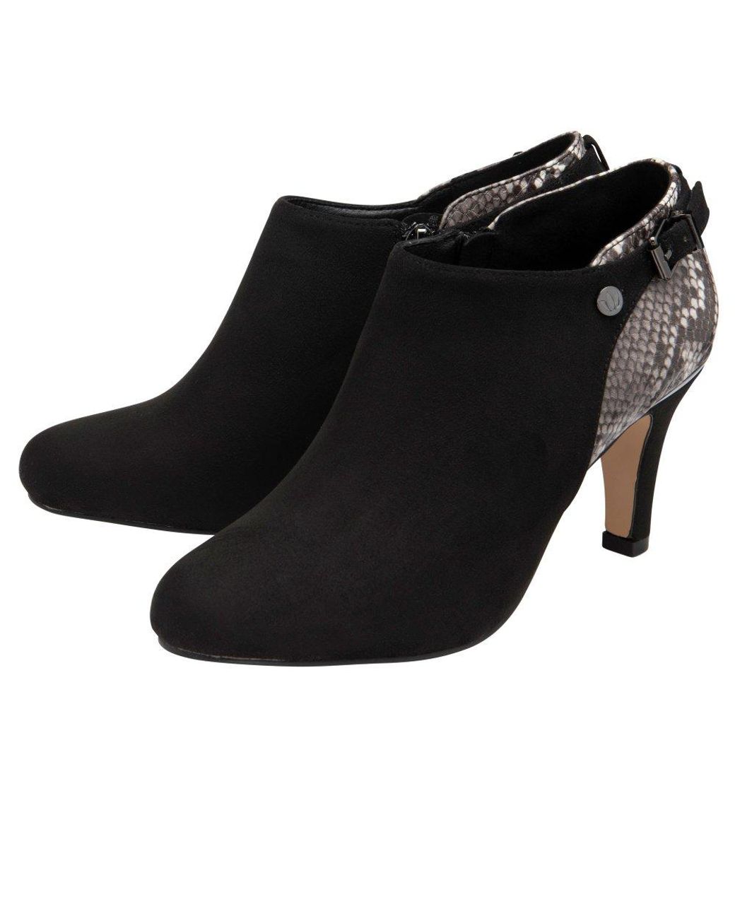 Lotus Black Ramona High Cut Court Shoes Size: 3