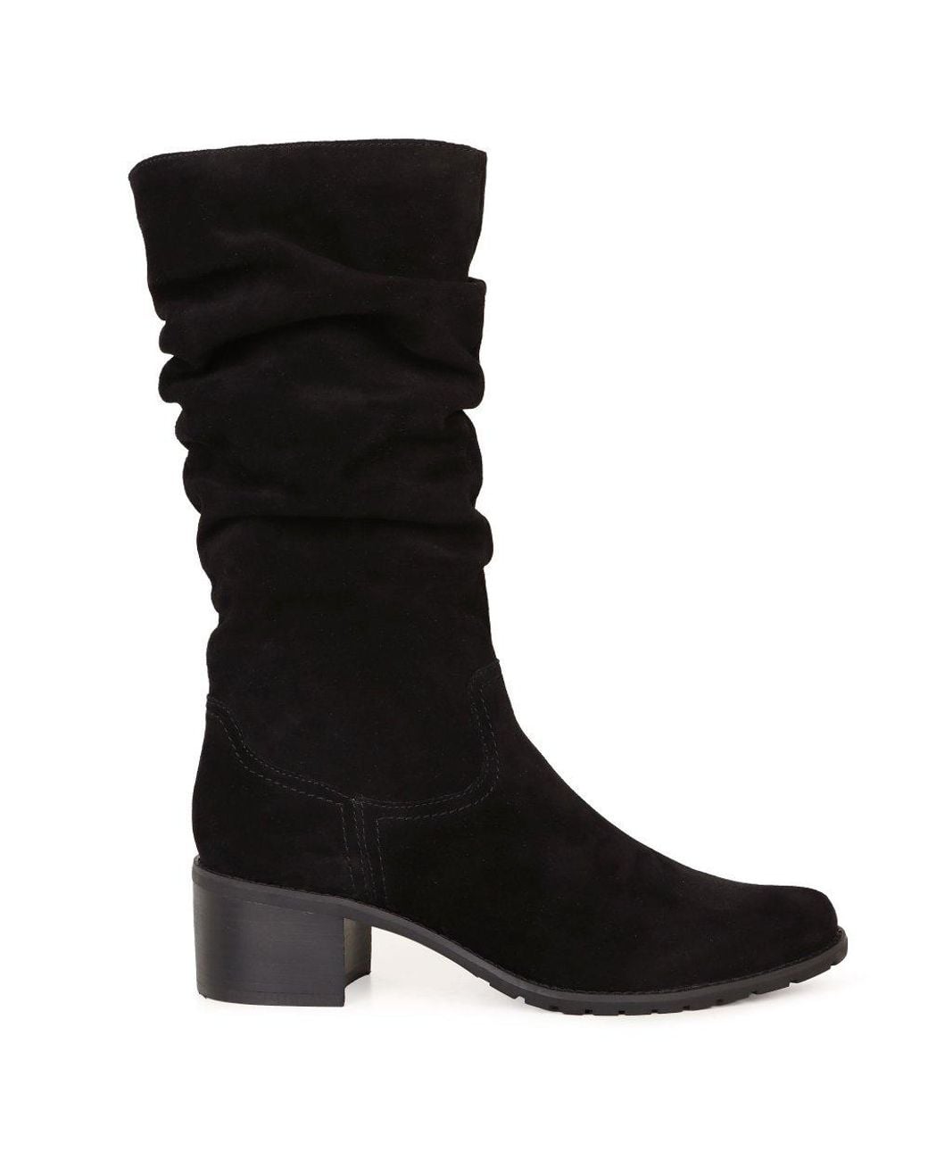 Caprice Black Fifi Calf Length Boots