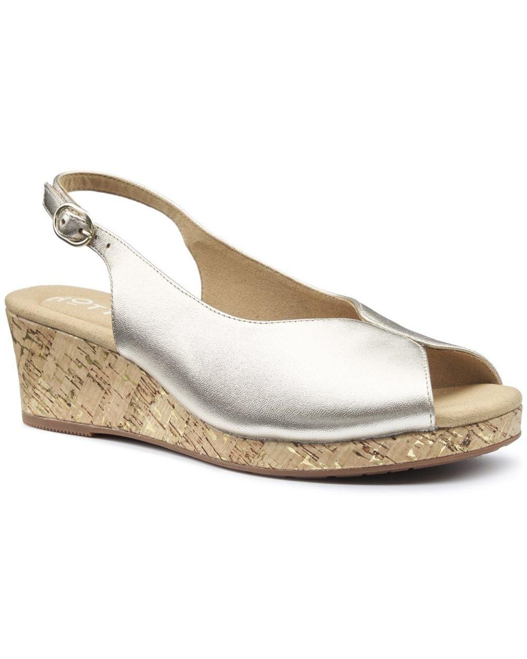 Hotter Metallic Atlantic Wedge Sandals