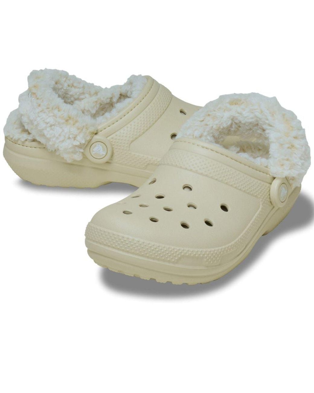 CROCSTM Natural Classic Fleece Lined Clogs