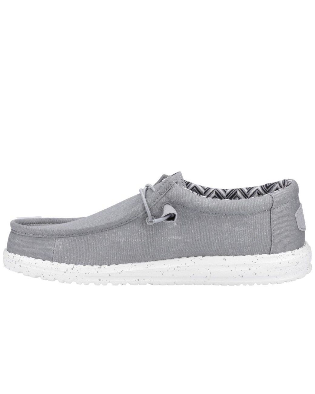 HeyDude Black Wally Canvas Shoes for men
