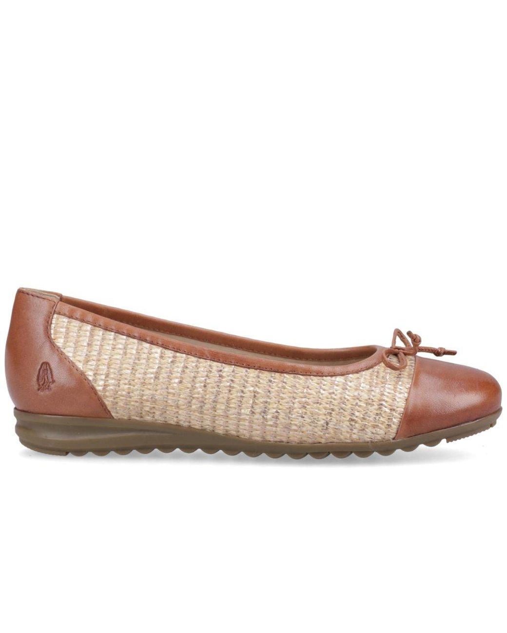 Hush Puppies Brown Laurie Toe Cap Ballerinas
