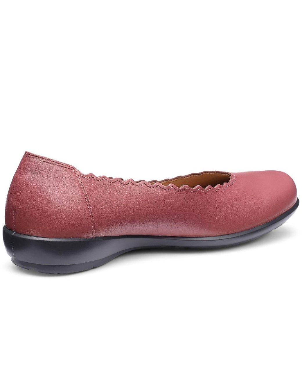 Hotter Red Eider Ballet Pumps