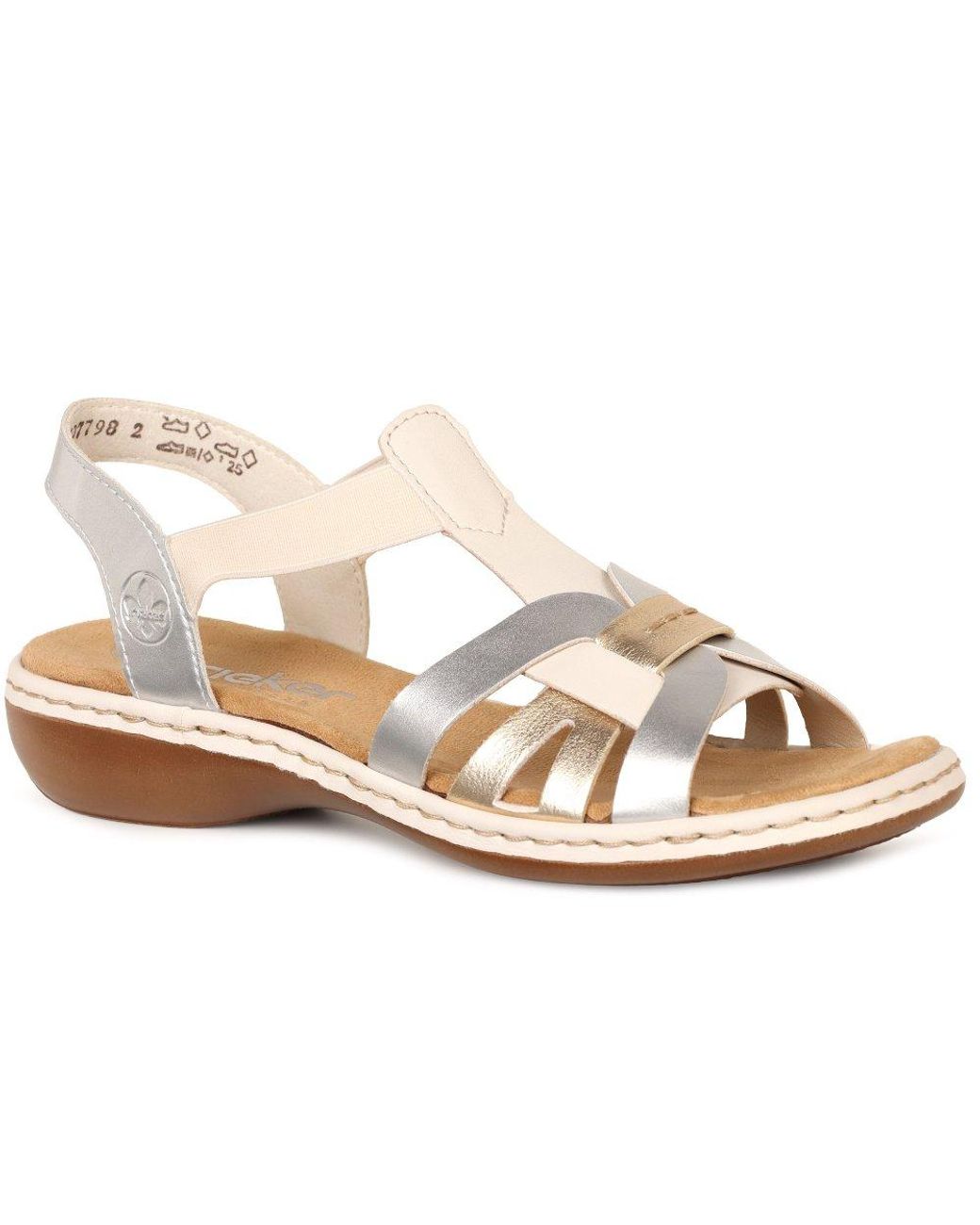 Rieker Metallic Globe Sandals