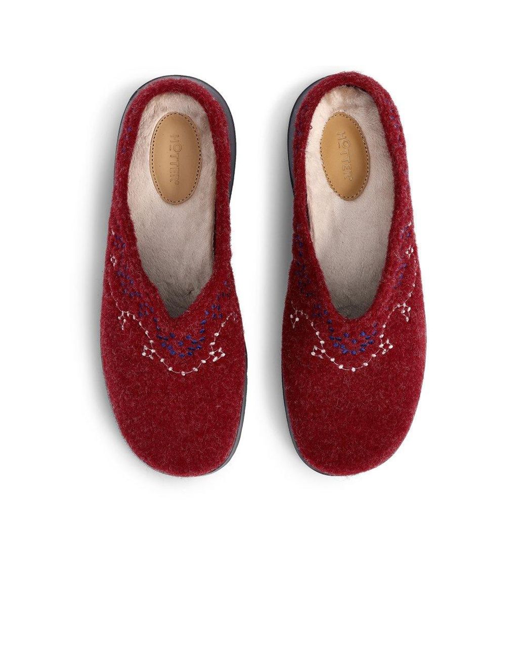 Hotter Red Cuddle Slippers