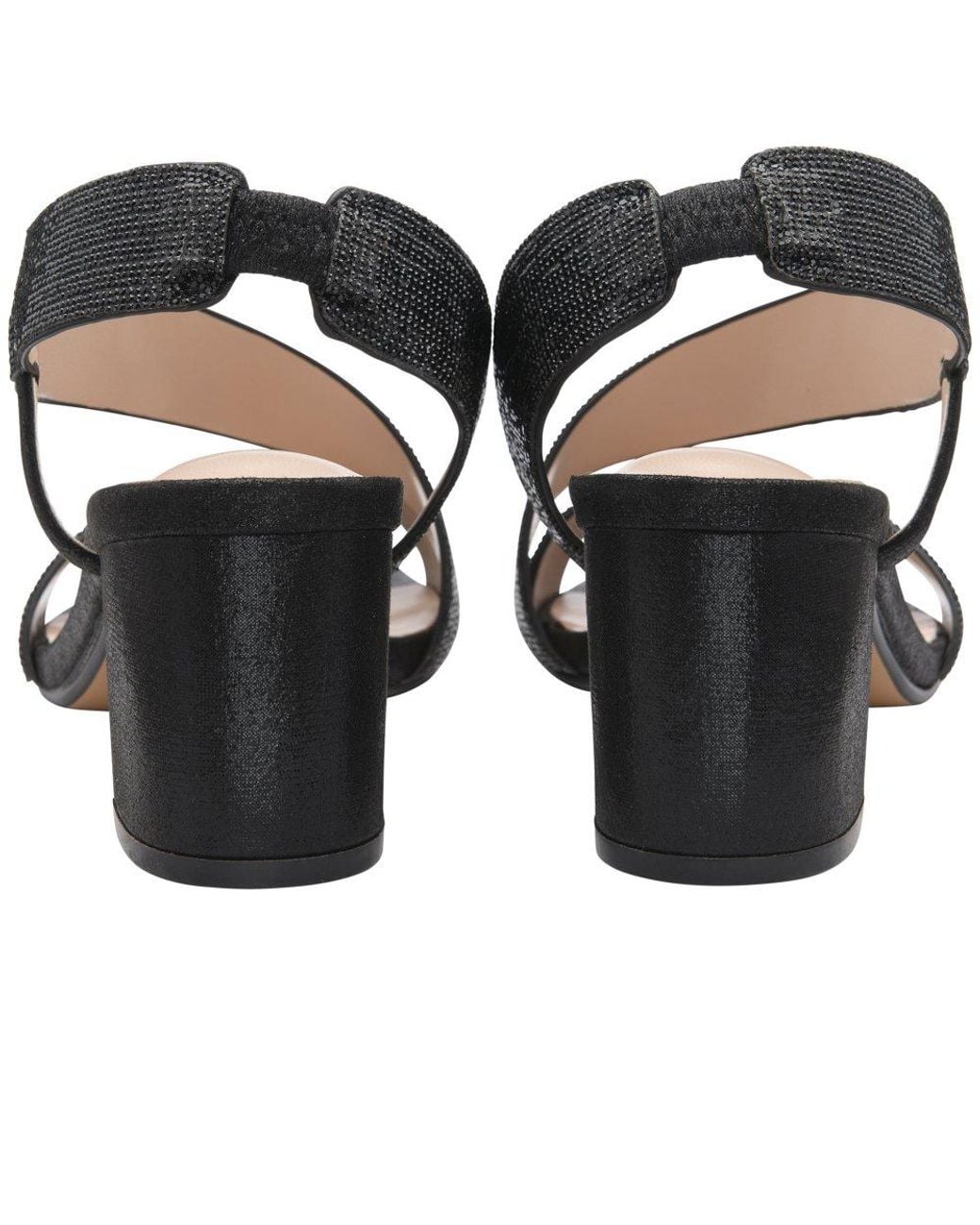 Lotus Black Galacia Heeled Sandals