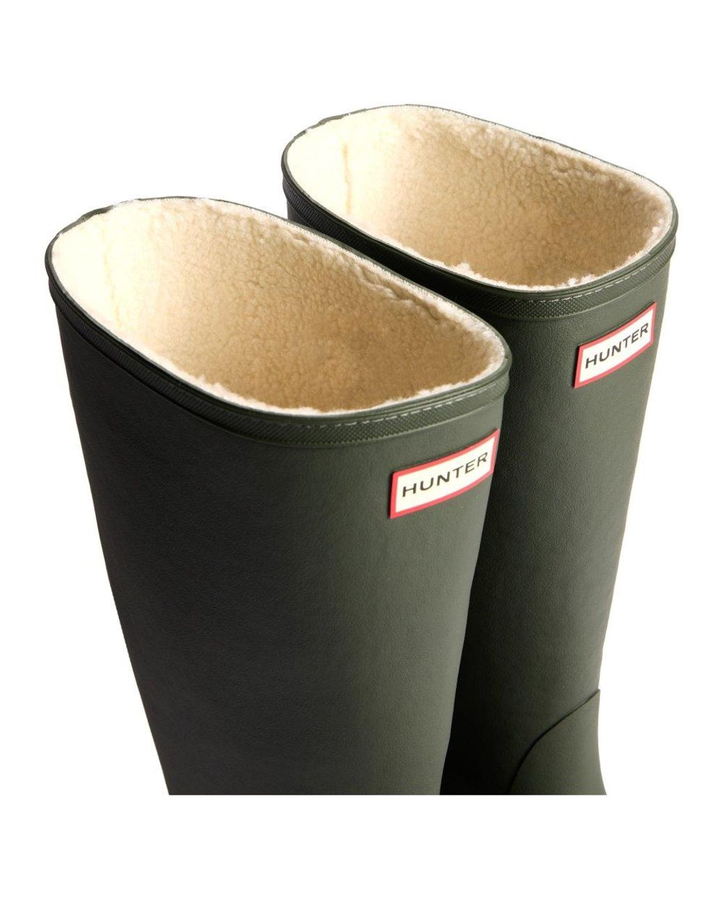 Hunter Green Downpour Tall Insulated Wellingtons