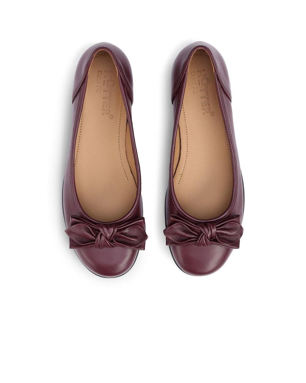 Hotter Purple Jewel Wide Ballet Pumps