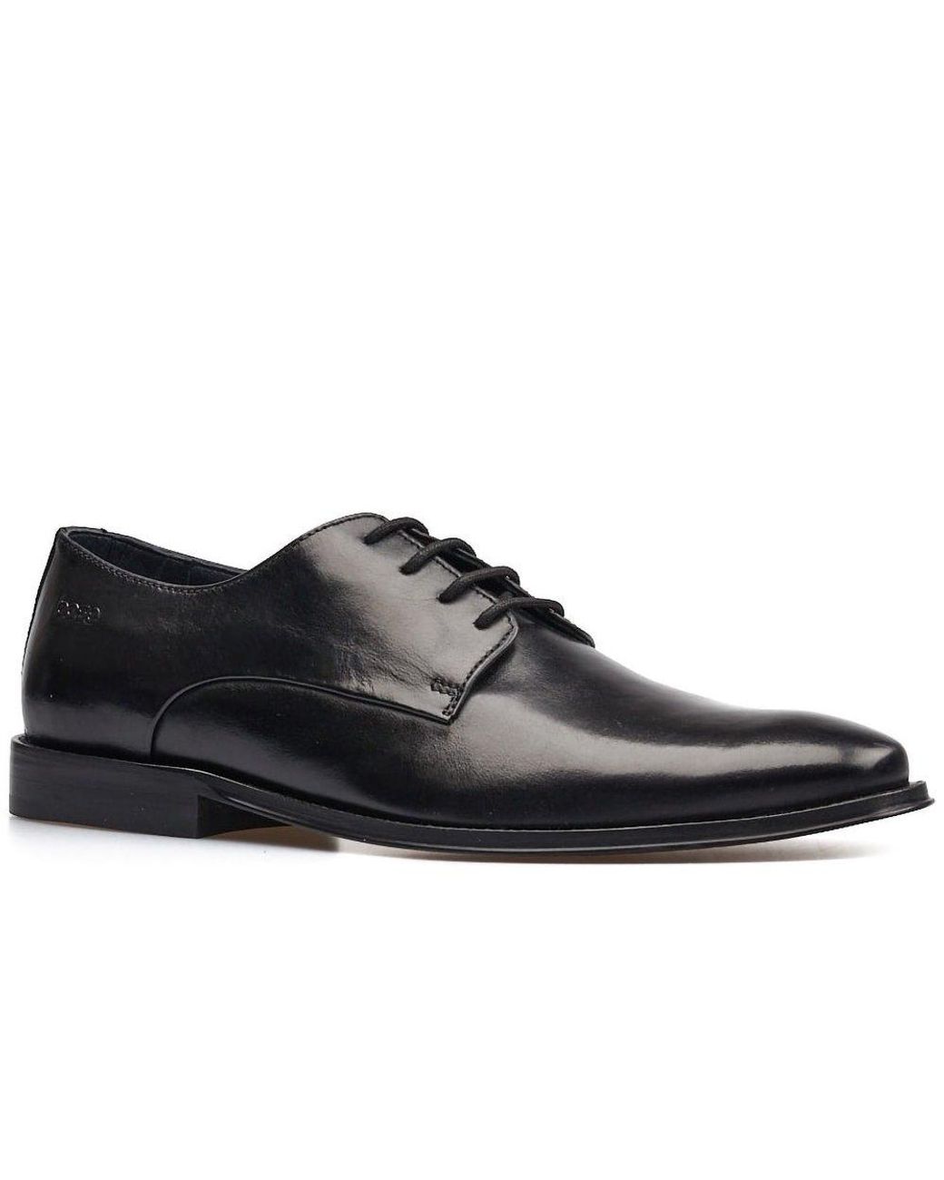 Base London Black Marley Plain Toe Derby Shoes for men
