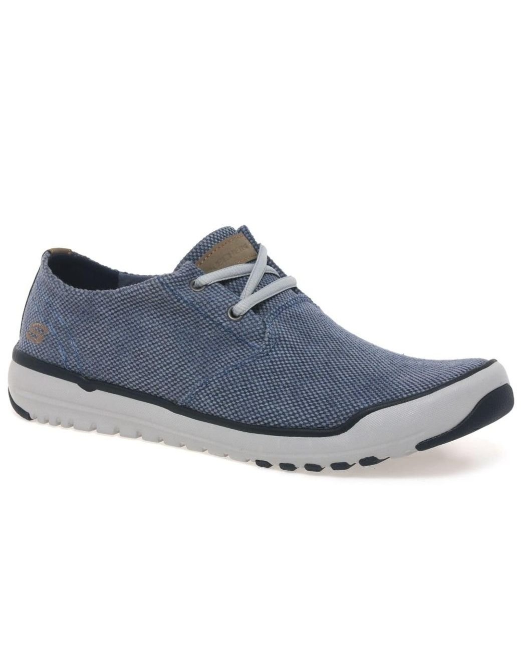 Skechers Oldis Stound Mens Casual Canvas Shoes in Blue for Men | Lyst UK