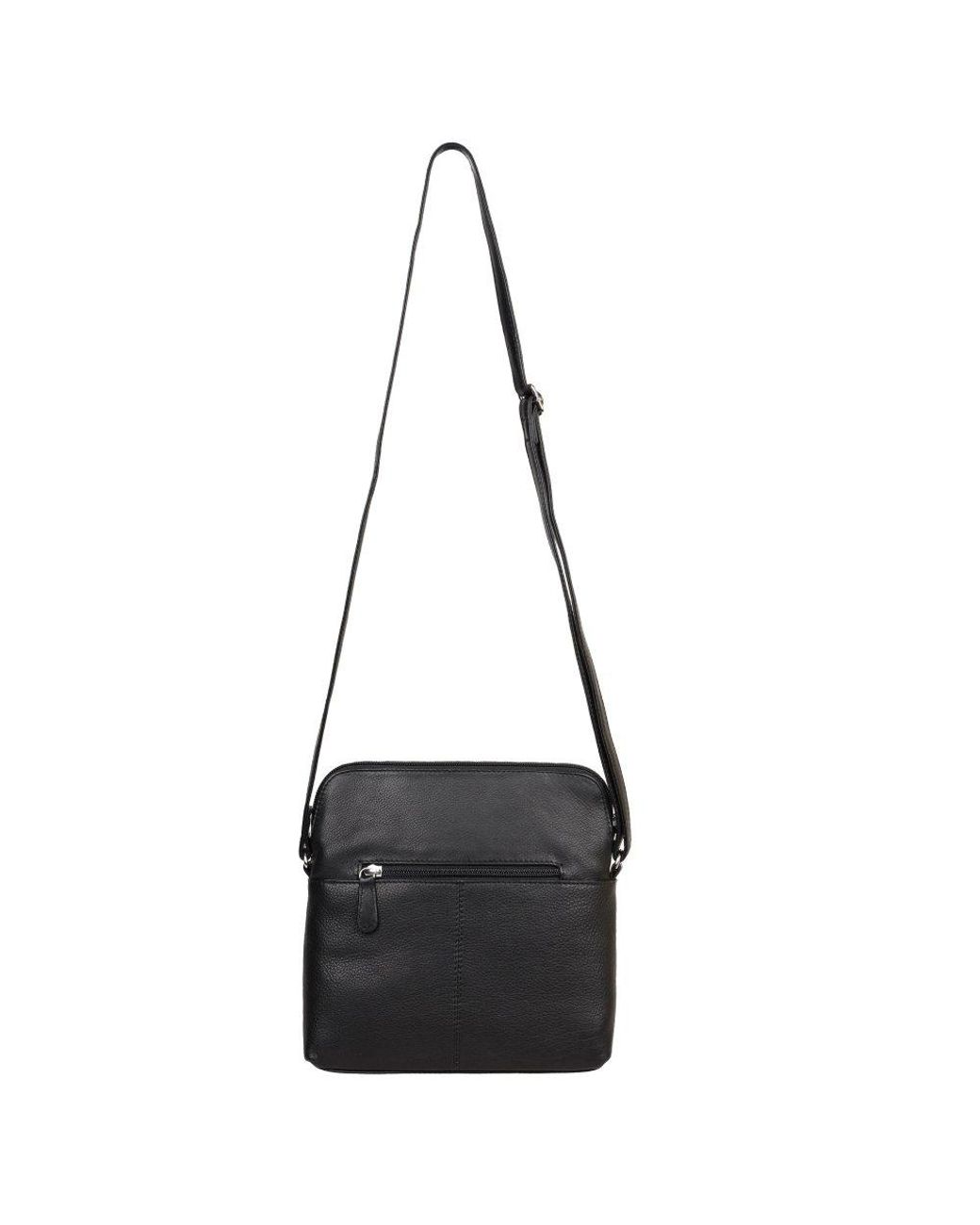 Lakeland Leather Black Raven Cross Body Bag