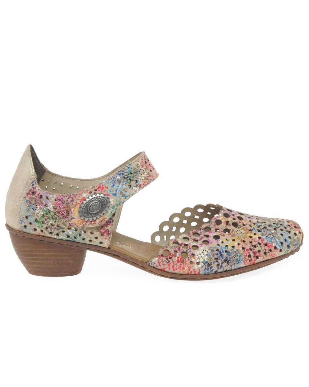 Rieker Brown Pia Open Court Shoes