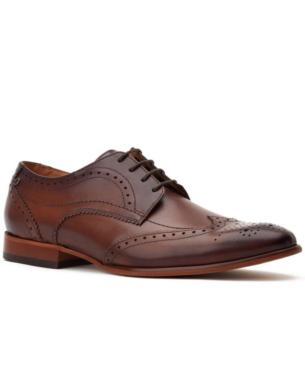 Base London Brown Barbera Lace Up Brogues for men