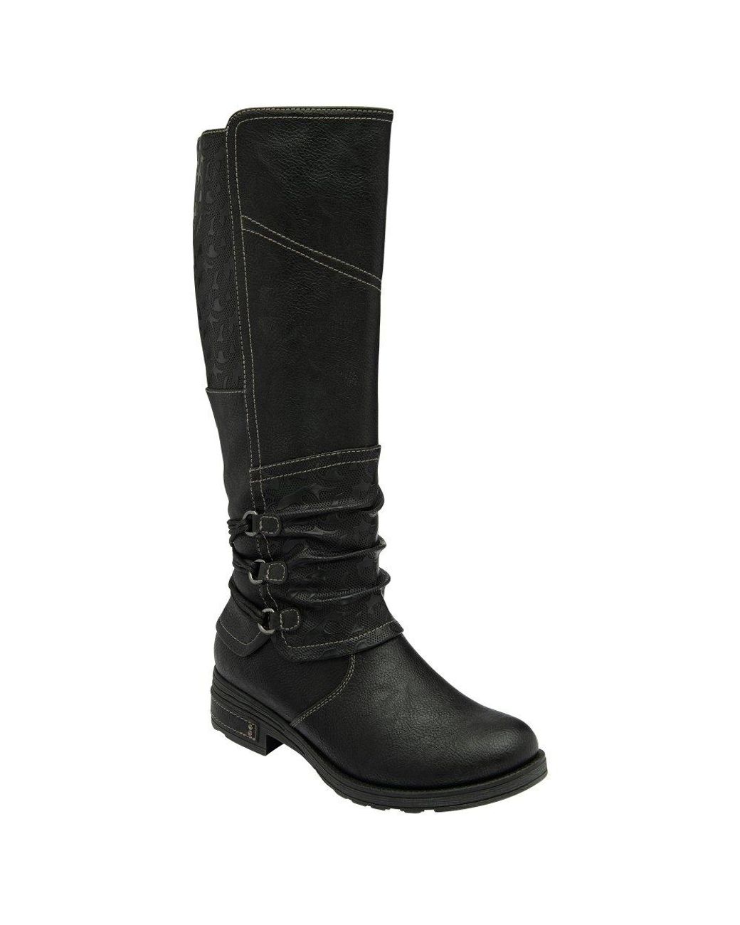 Lotus Black Kenza Knee High Boots