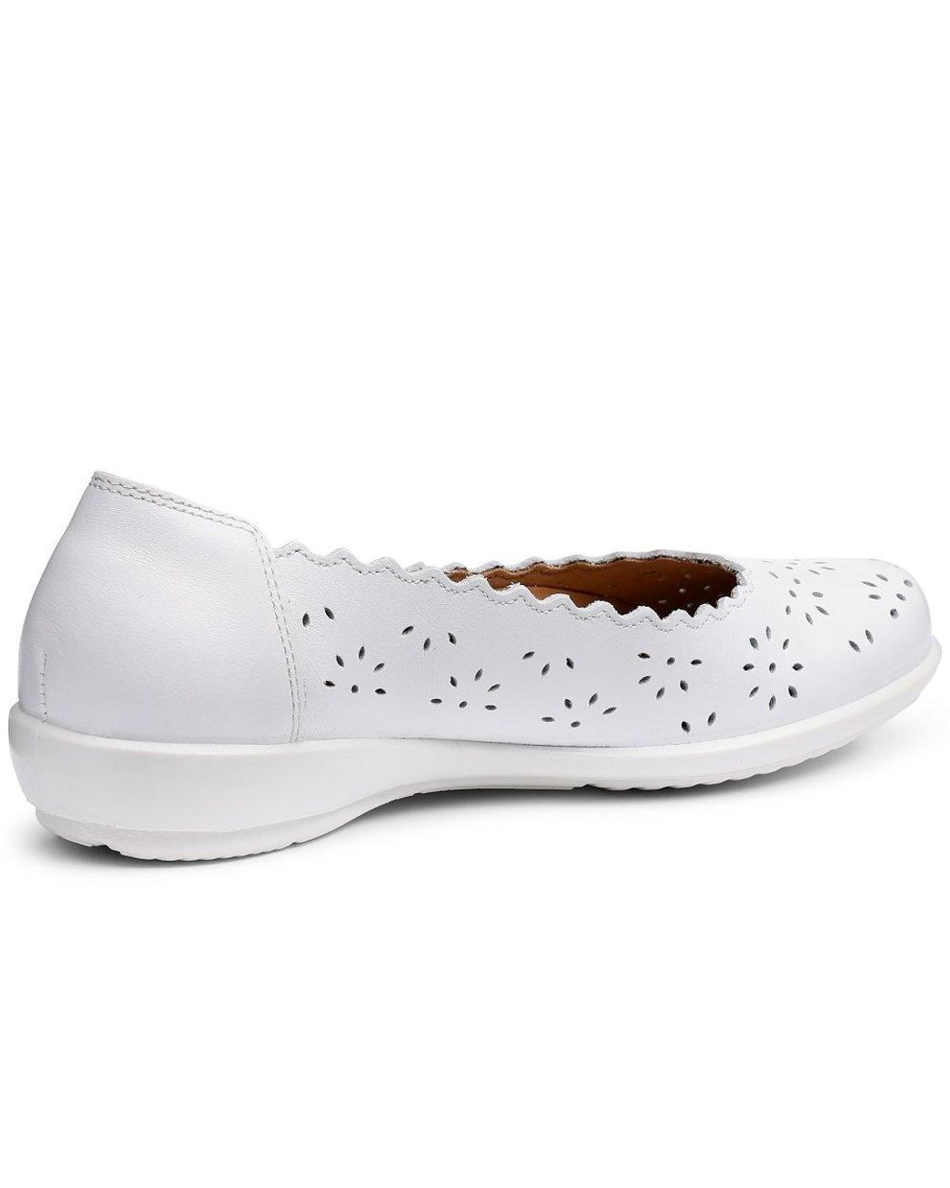 Hotter White Eider Ballet Pumps