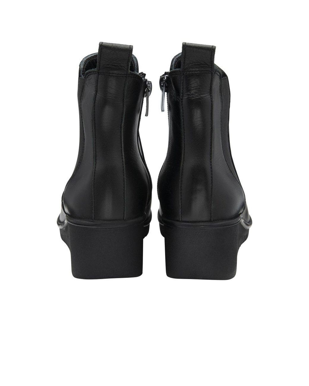 Lotus Black Dresden Ankle Boots
