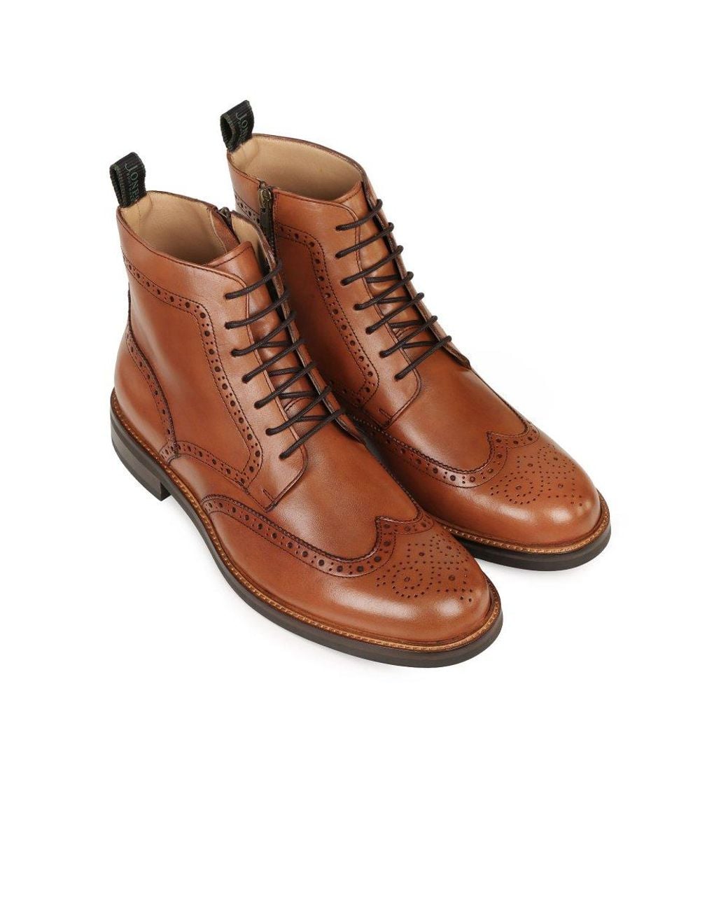 Jones Bootmaker Brown Fletcher Brogue Boots for men