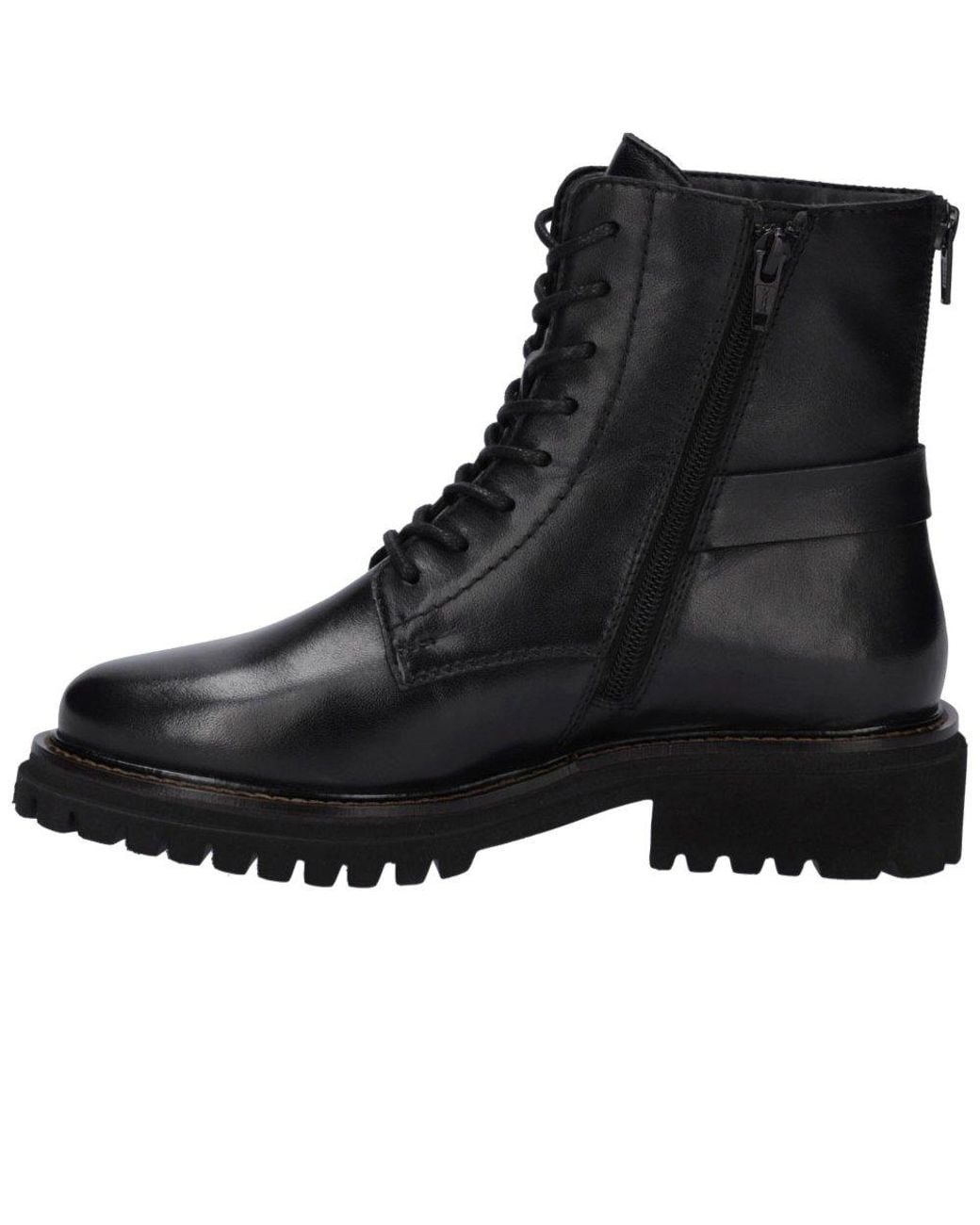 Josef Seibel Black Rachel 02 Lace Up Ankle Boots (Schwarz)