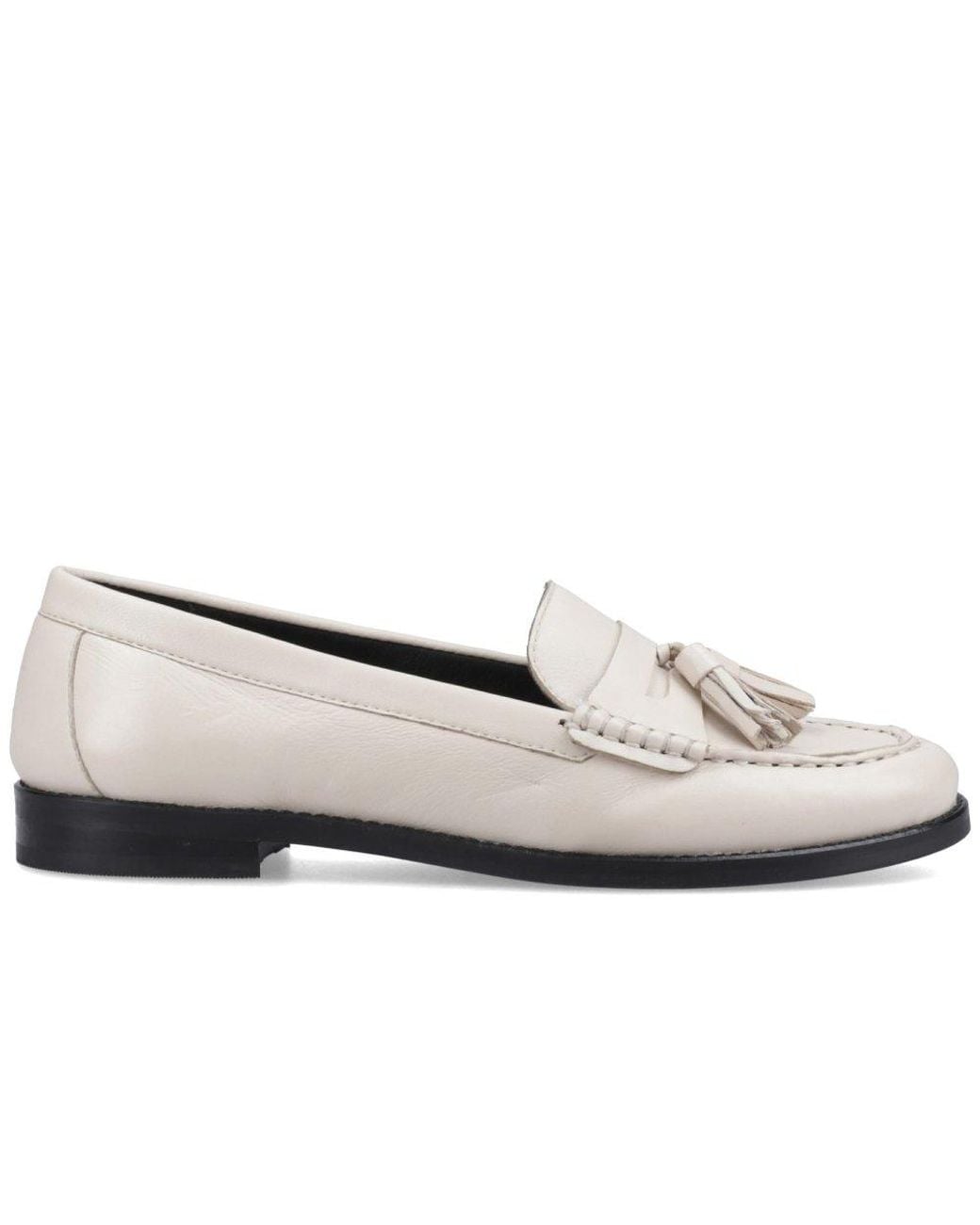 Hush Puppies White Connie Tassel Loafers