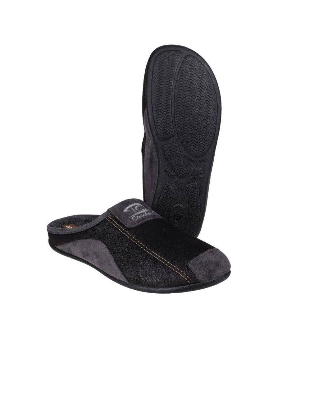 Cotswold Black Westwell Slippers for men