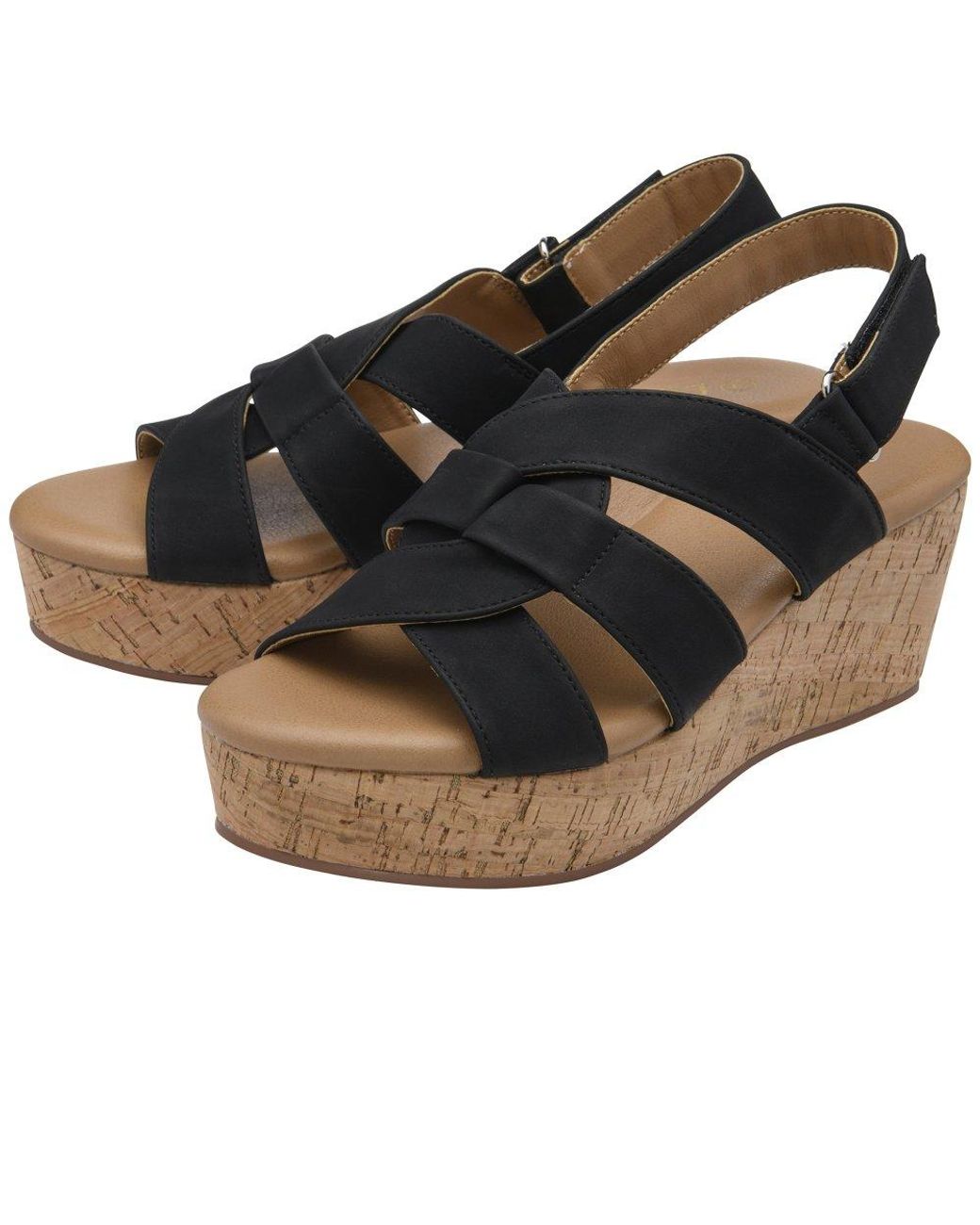 Lotus Blue Thora Wedge Sandals