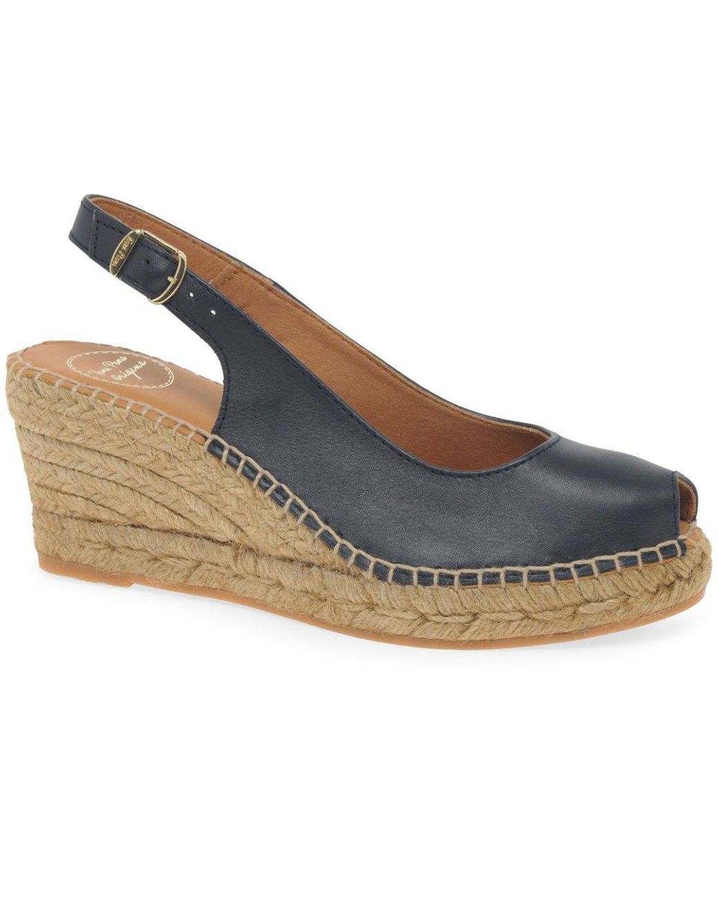 Toni Pons Blue Croacia Wedge Heel Espadrille Sandals