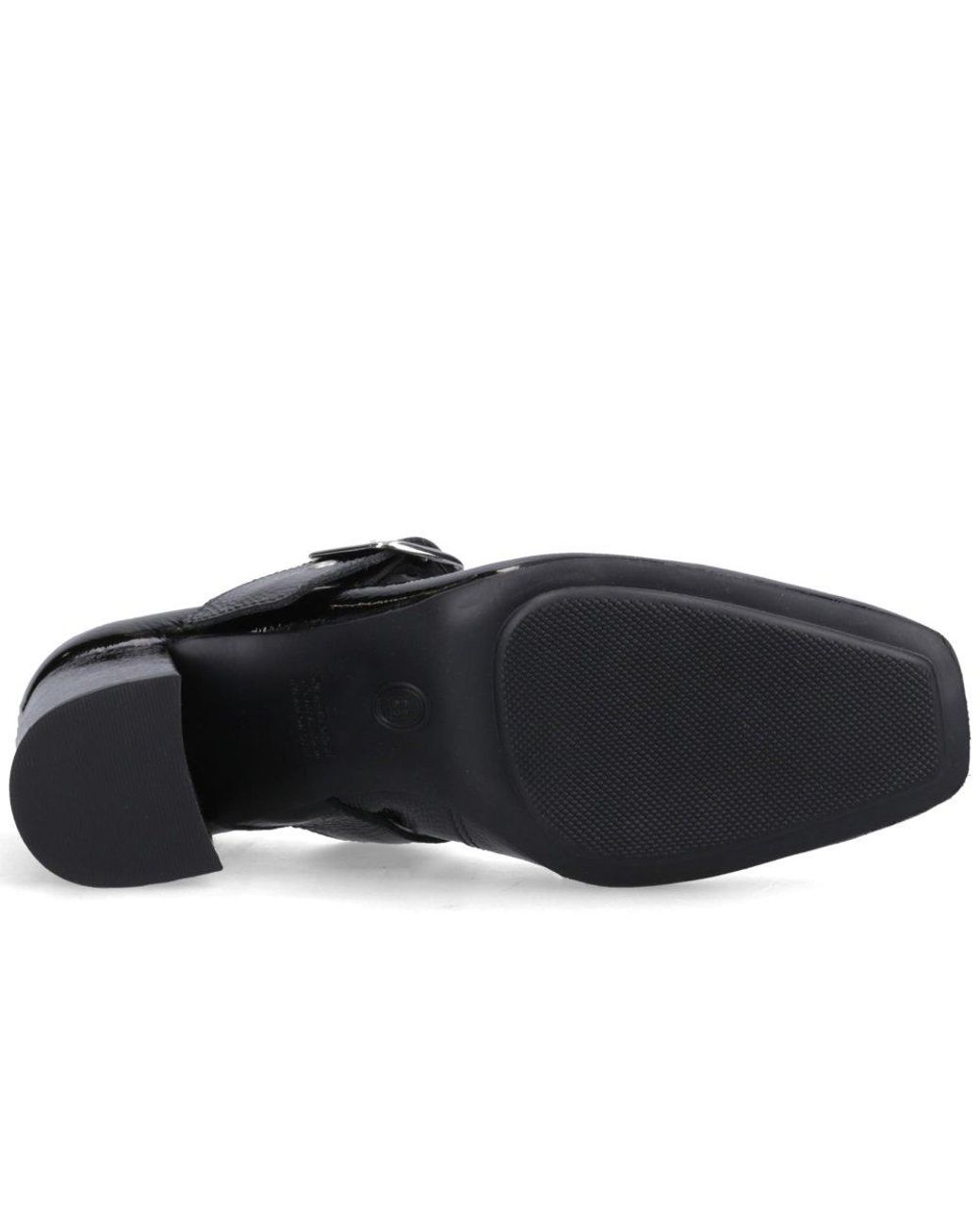 Hush Puppies Black Celcilia Buckle Court Shoes