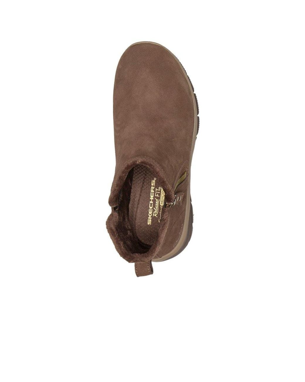 Skechers Brown Easy Going Urban Zip Ankle Boots