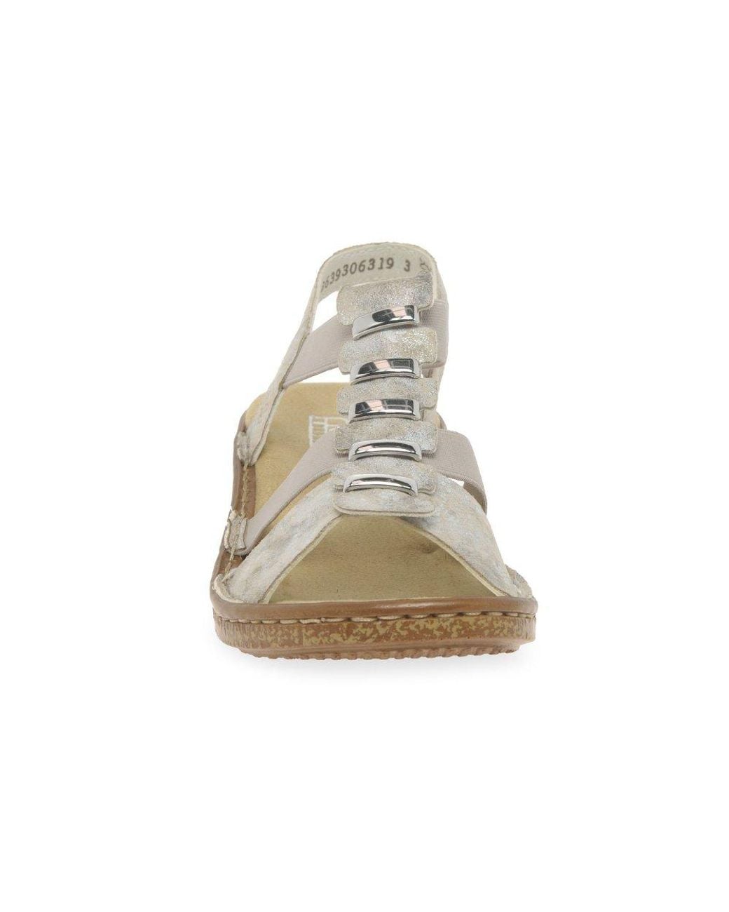 Rieker Metallic Trim Sling Back Sandals
