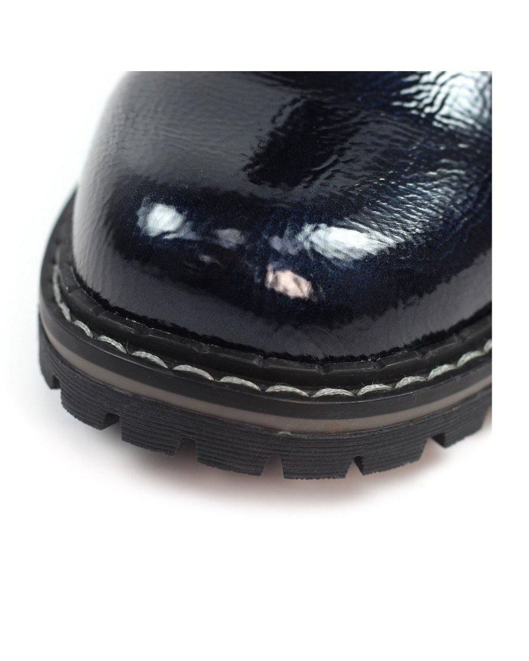 Lunar (GRS) Blue Parlour Patent Ankle Boots