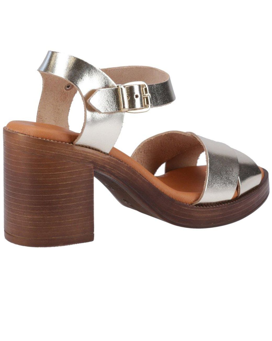 Hush Puppies Brown Georgia Heeled Sandals
