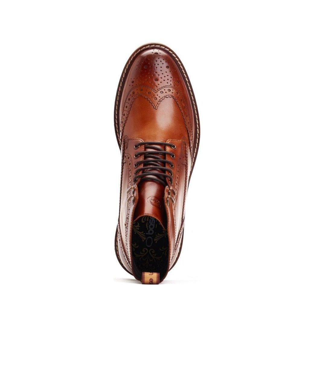 Base London Brown Dealer Brogue Boots for men