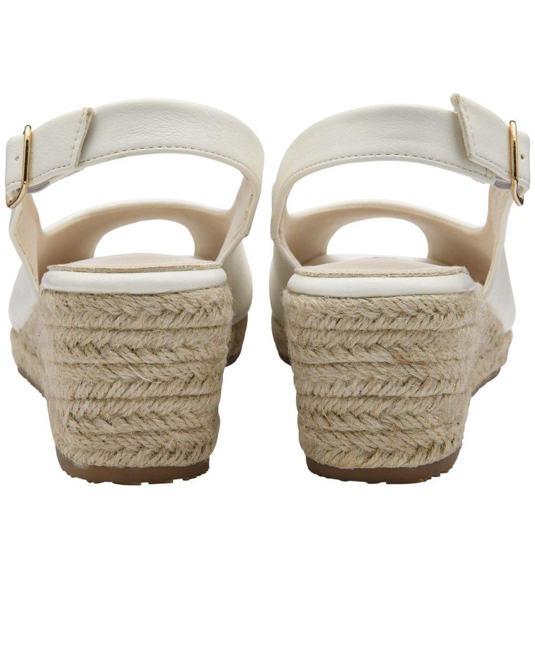 Lotus White Gabriella Wedge Sandals