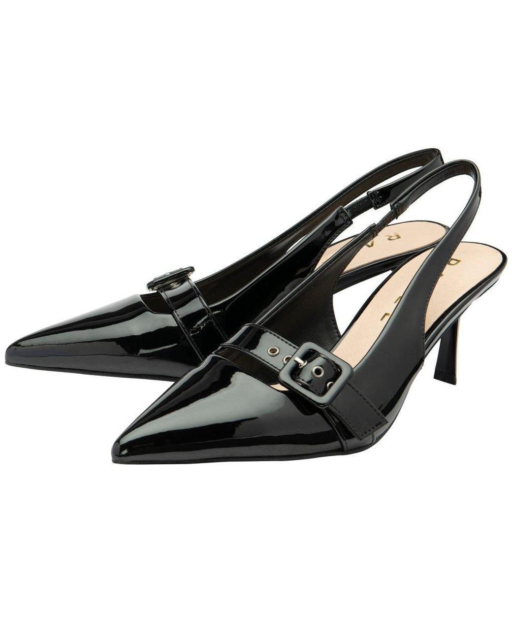 Ravel Black Dalry Slingback Court Shoes