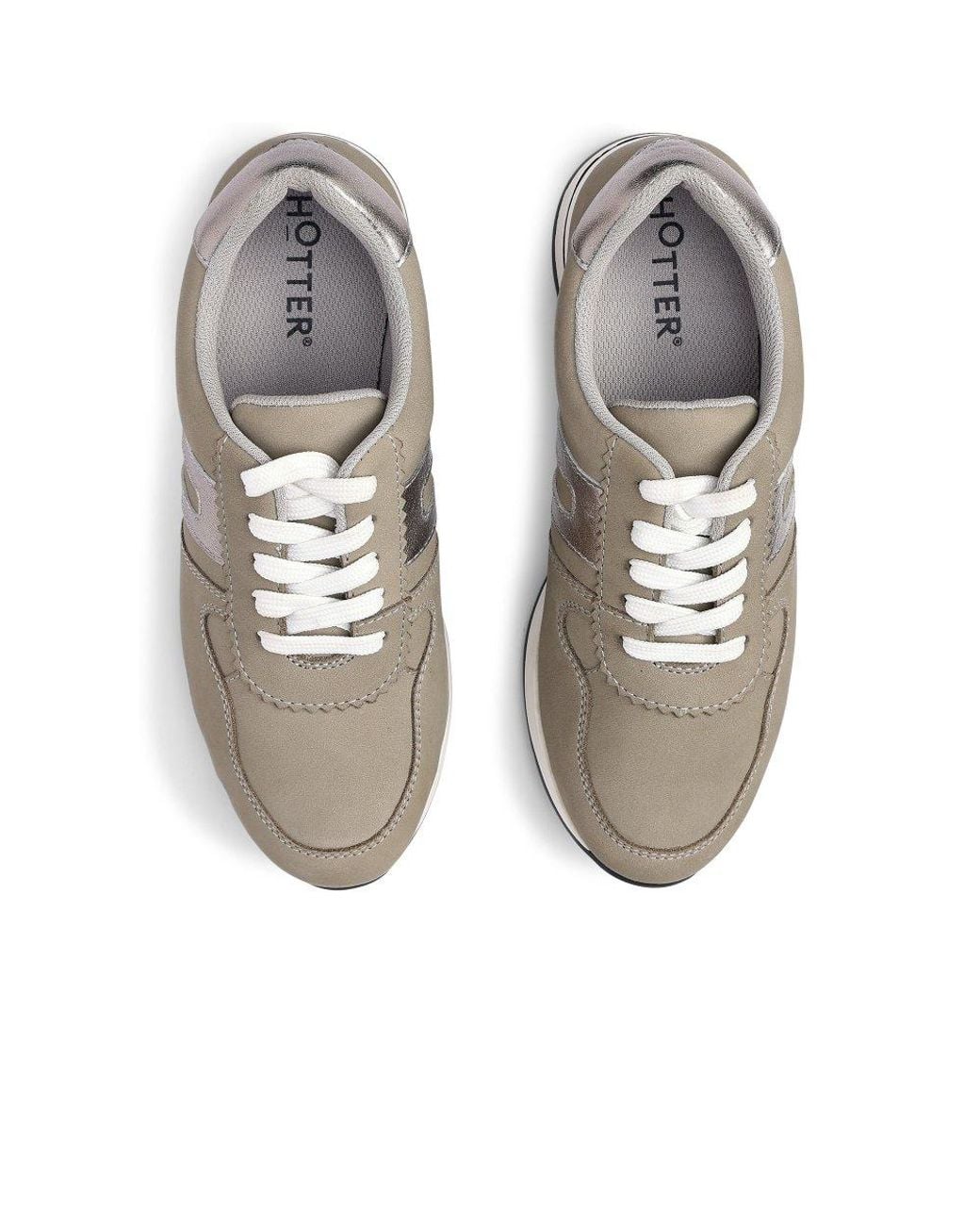 Hotter Gray Revival Wide Fit Trainers
