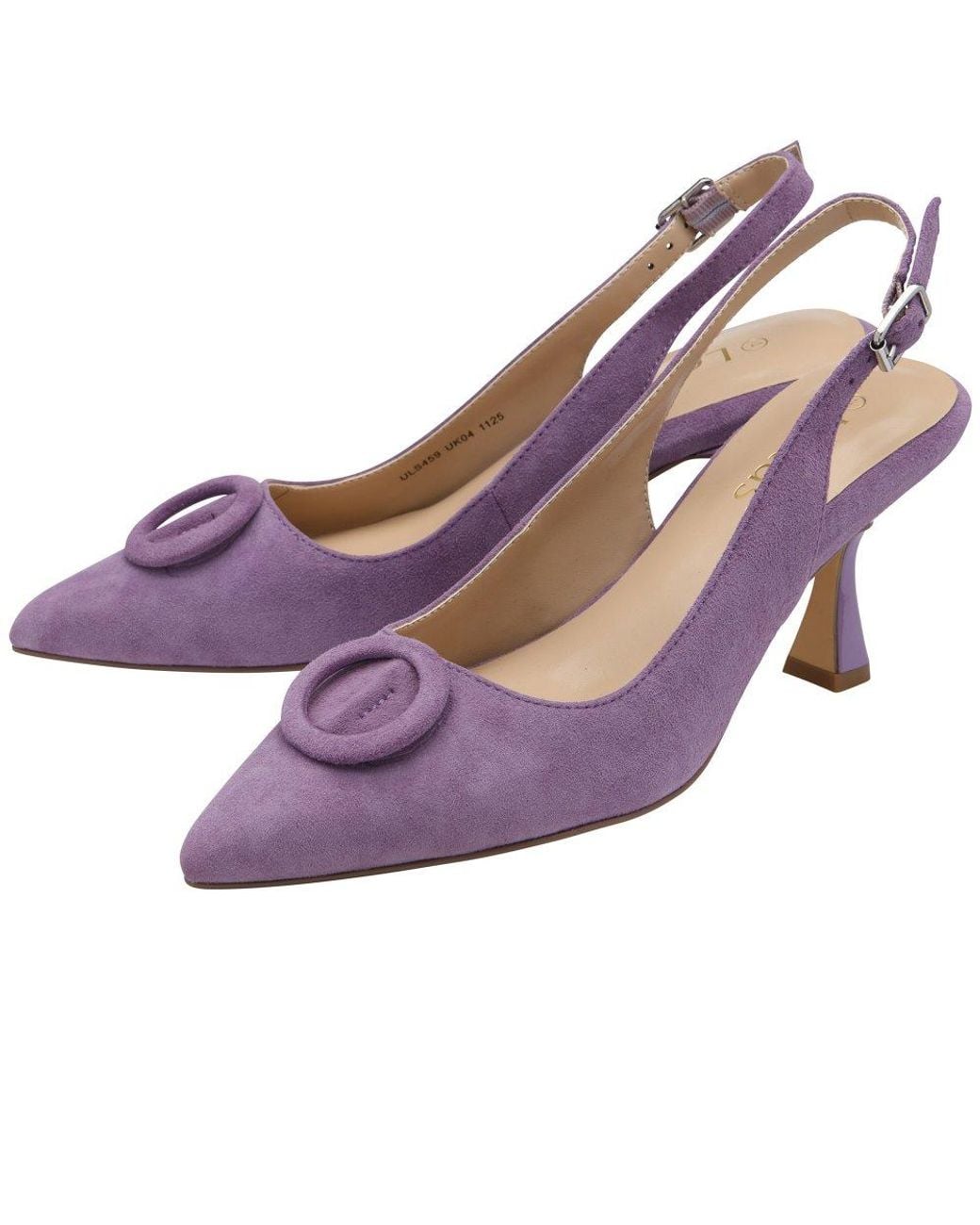 Lotus Purple Delfina Slingback Court Shoes