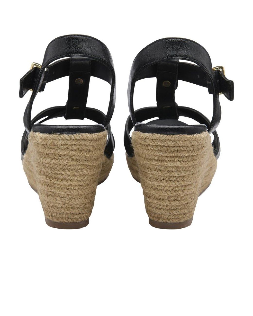 Ravel Black Elling Wedge Sandals