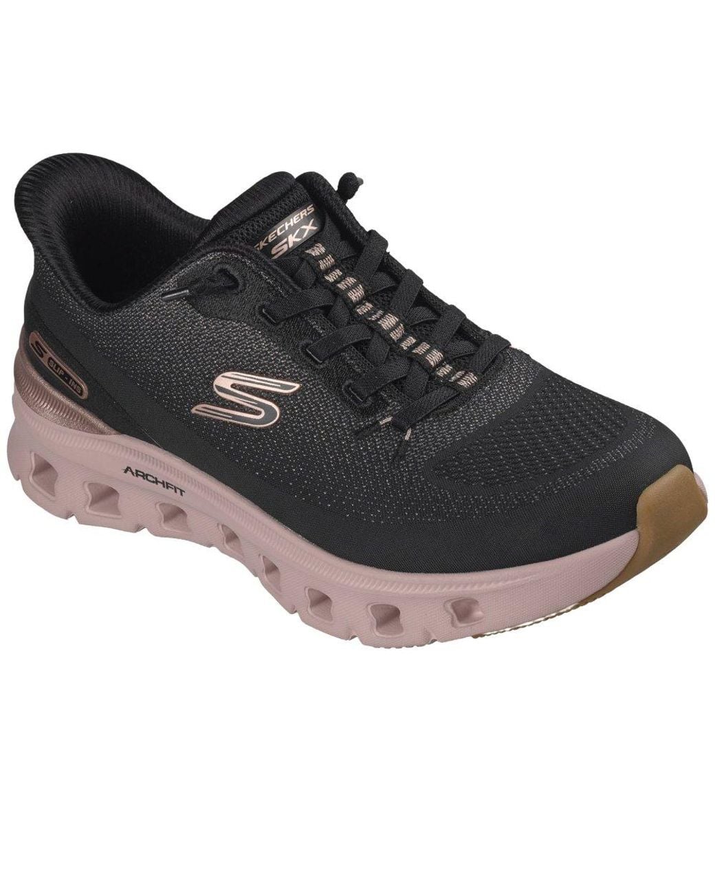 Skechers Black Arch Fit Glide-Step Pro Golden Pace Trainers