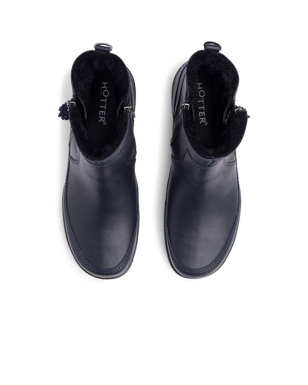 Hotter Blue Vail Ankle Boots