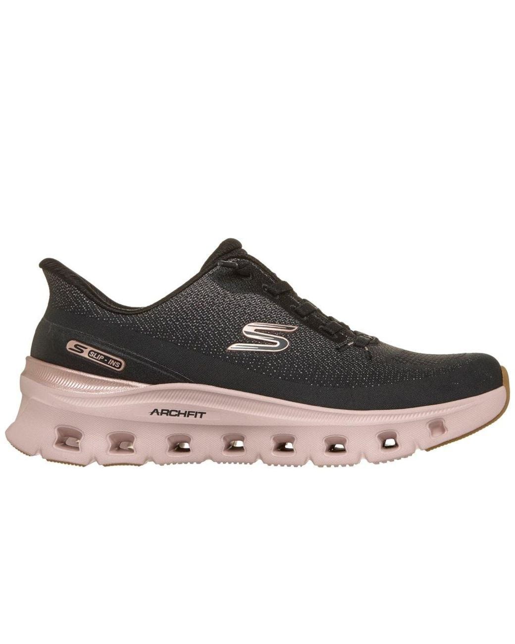 Skechers Black Arch Fit Glide-Step Pro Golden Pace Trainers