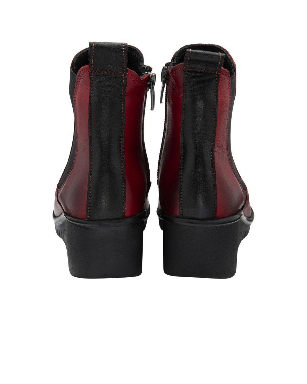 Lotus Red Dresden Ankle Boots