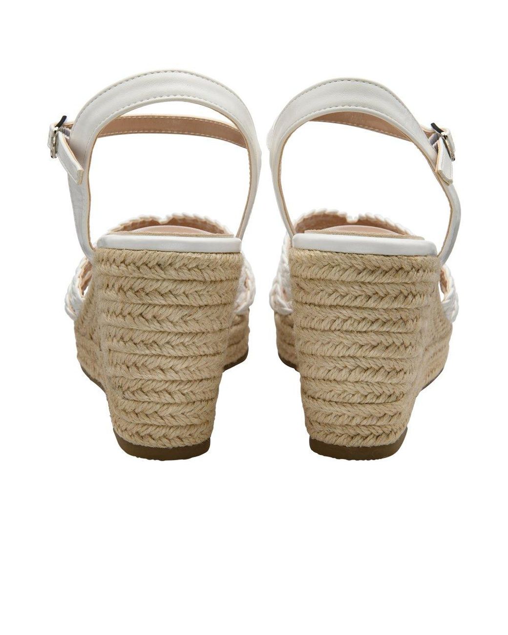 Ravel White Grundy Wedge Sandals