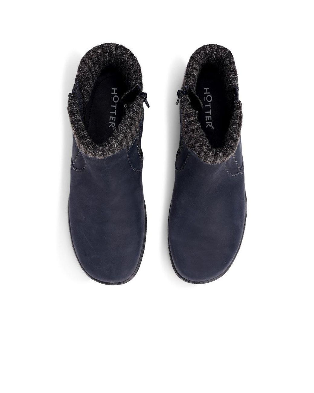 Hotter Blue Malham Wide Fit Ankle Boots